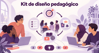 Representación gráfica creada mediante IA para el kit de diseño de cursos de EPAI.