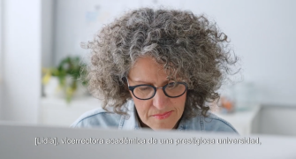 Vista de un fotograma del vídeo sobre los gestores académicos.