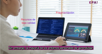 Captura de pantalla de un fotograma del vídeo que explica los entornos personales de aprendizaje.