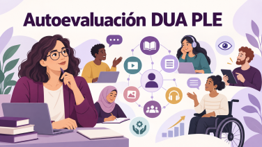 Representación de un docente pensando en los criterios del DUA