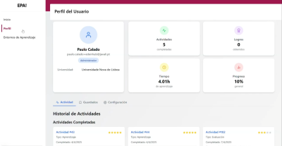 Vista de un fotograma del vídeo sobre la interfaz del sistema EPAI.