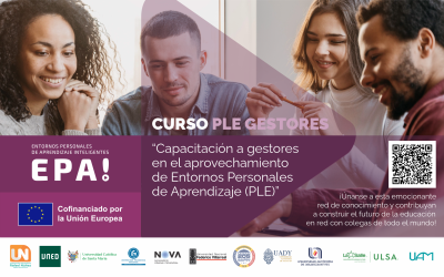 Vista de uno de los banner de publicidad del curso sobre PLE dirigido a gestores universitarios.