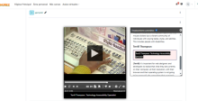 Captura de pantalla de un curso en el que se usa el AblePlayer