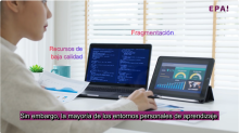 Captura de pantalla de un fotograma del vídeo que explica los entornos personales de aprendizaje.